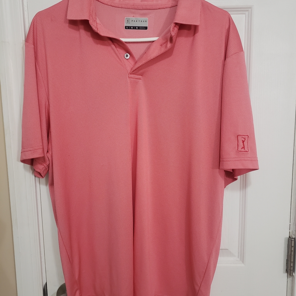 PGA Tour Pink Polo Shirt